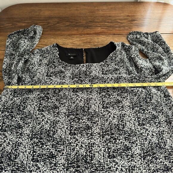 AB Studio Layered‎ Blouse Split Back Semi-sheer Sleeves Women’s Size XL - Picture 4 of 8